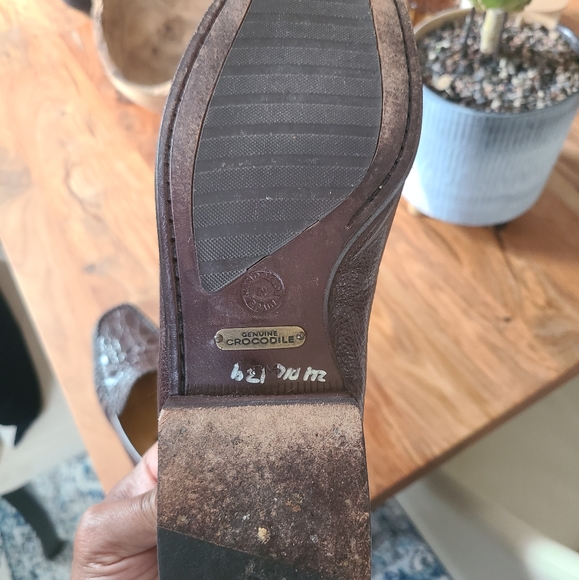 Crocodile leather shoes
